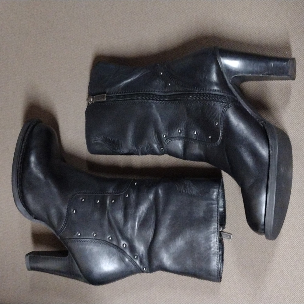 Harley-Davidson black leather boots 8 - Picture 4 of 14